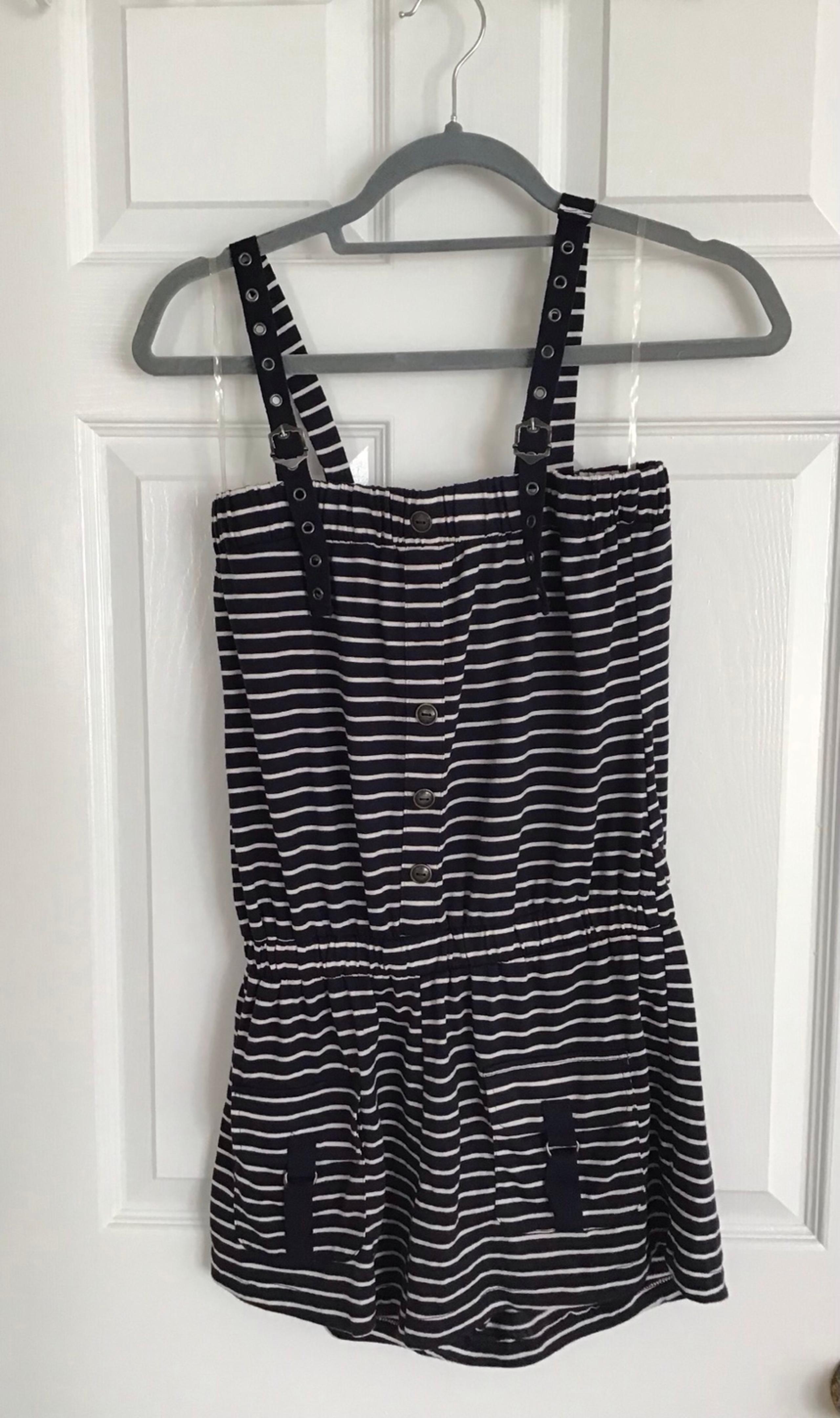 NEW Mine Women's Stripped Romper Jumpsuit Cotton Size SMALL