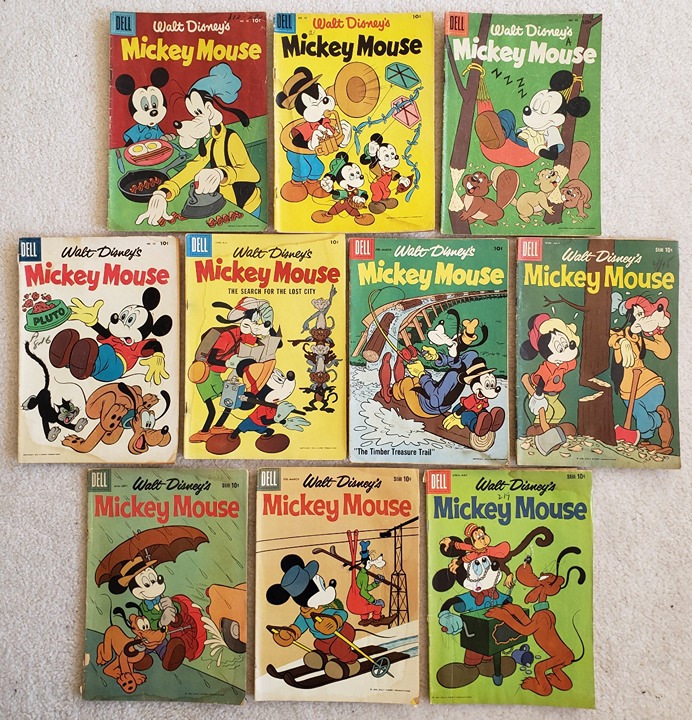 Mickey Mouse (Dell) comic lot (10 issues)