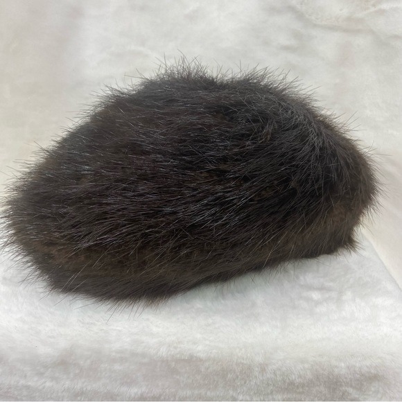 Mink fur vintage hat cap. 18”