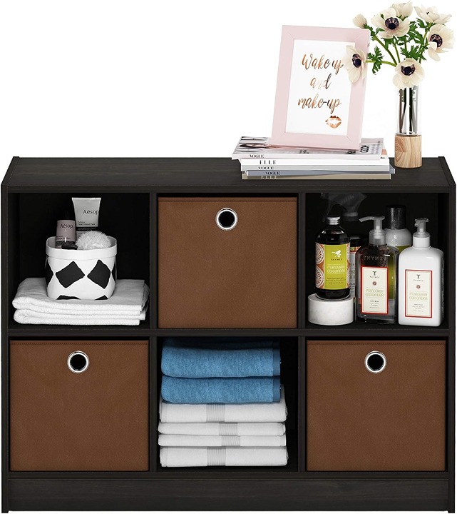 3x2 Bookcase Storage with Bins GOGOGO1
