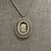Whiting Davis Silver Tone Large Cameo Vintage Necklace