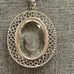 Whiting Davis Silver Tone Large Cameo Vintage Necklace
