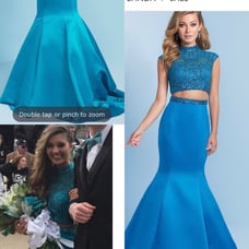 Teal prom dress
