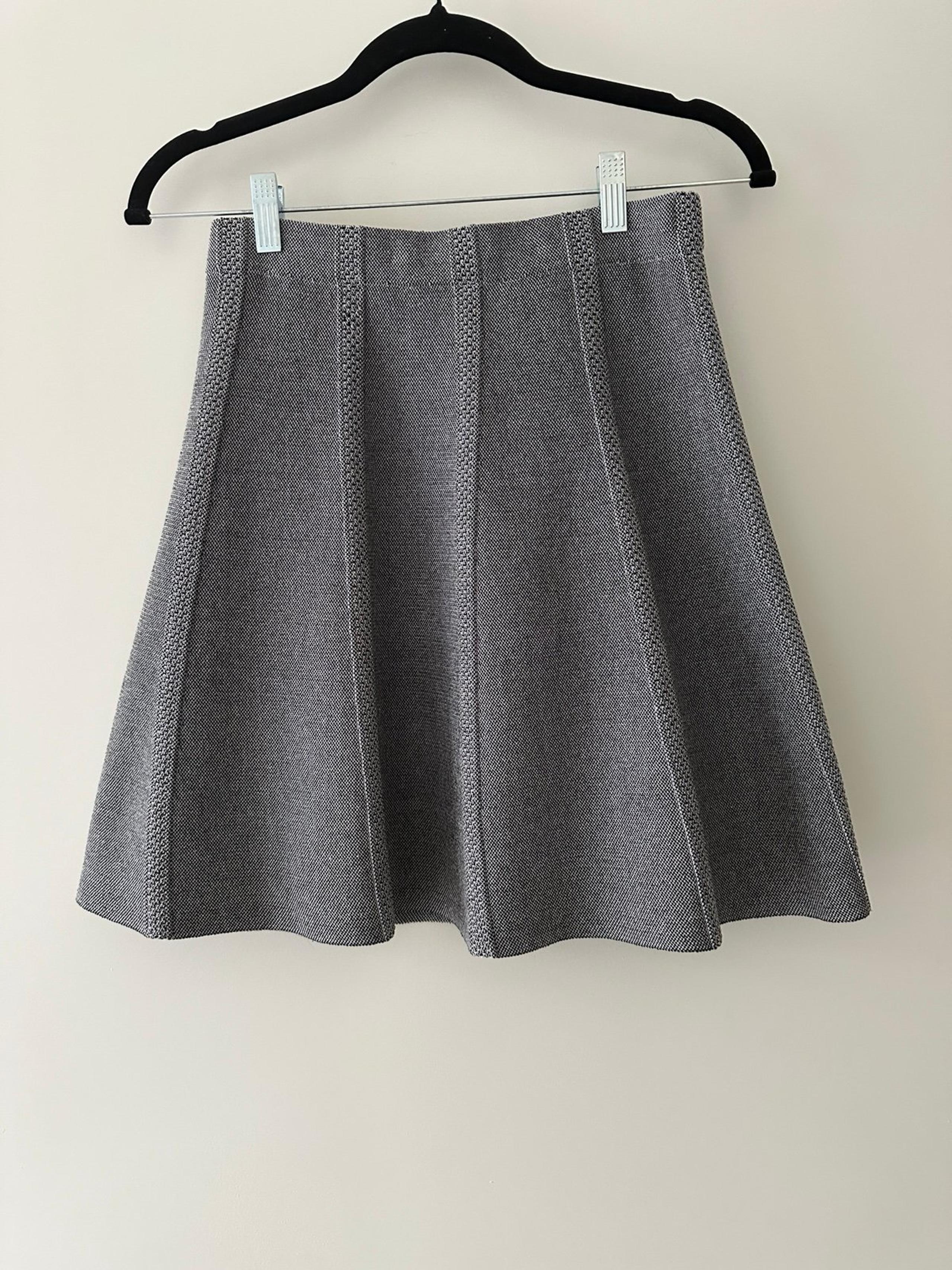 Gray tweed print stretchy a line Zara Skirt XS