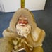 Vintage Kurtis Adler Santa White Fur W/ Gold Trim Jolly Christmas Decor/ Topper
