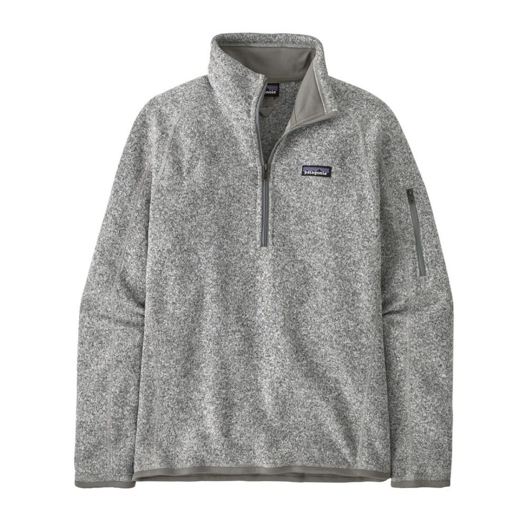 Patagonia Better Sweater 1/4-Zip Fleece Pullover Sweater in Birch White size Lg