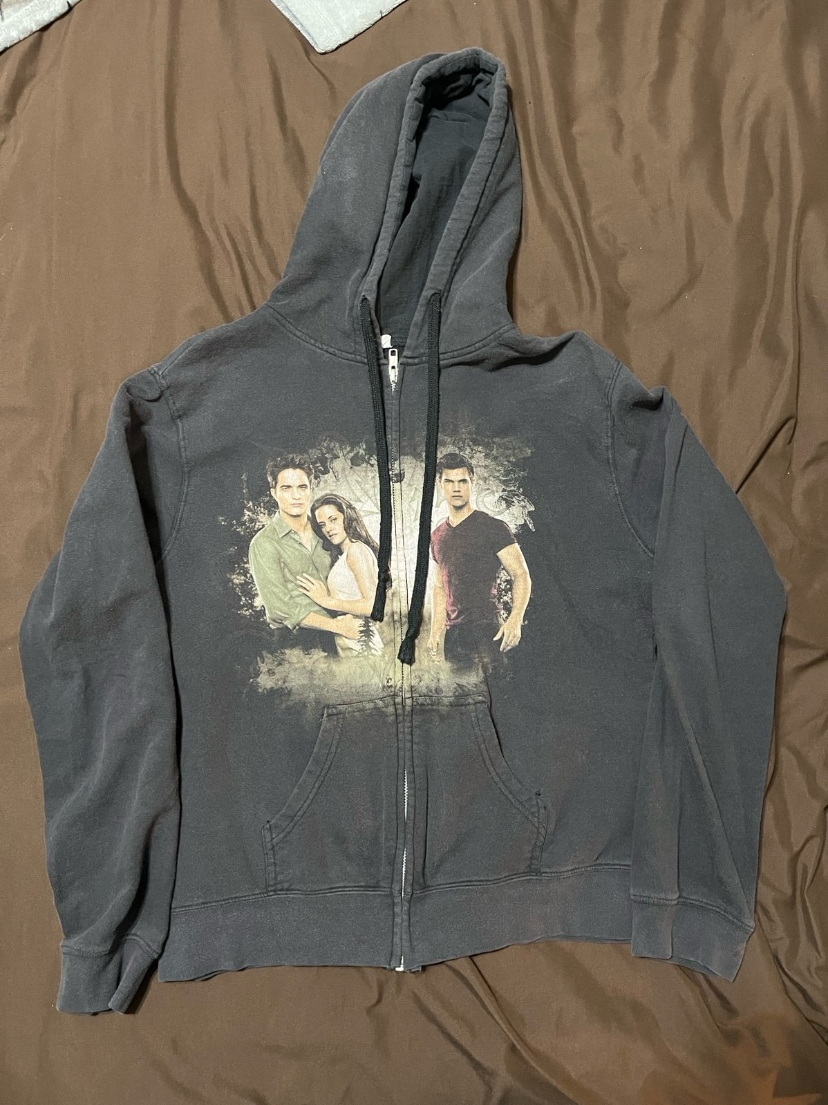 Vintage Twilight Hoodie Women XL Black Breaking Dawn Promo Sweatshirt Jacket