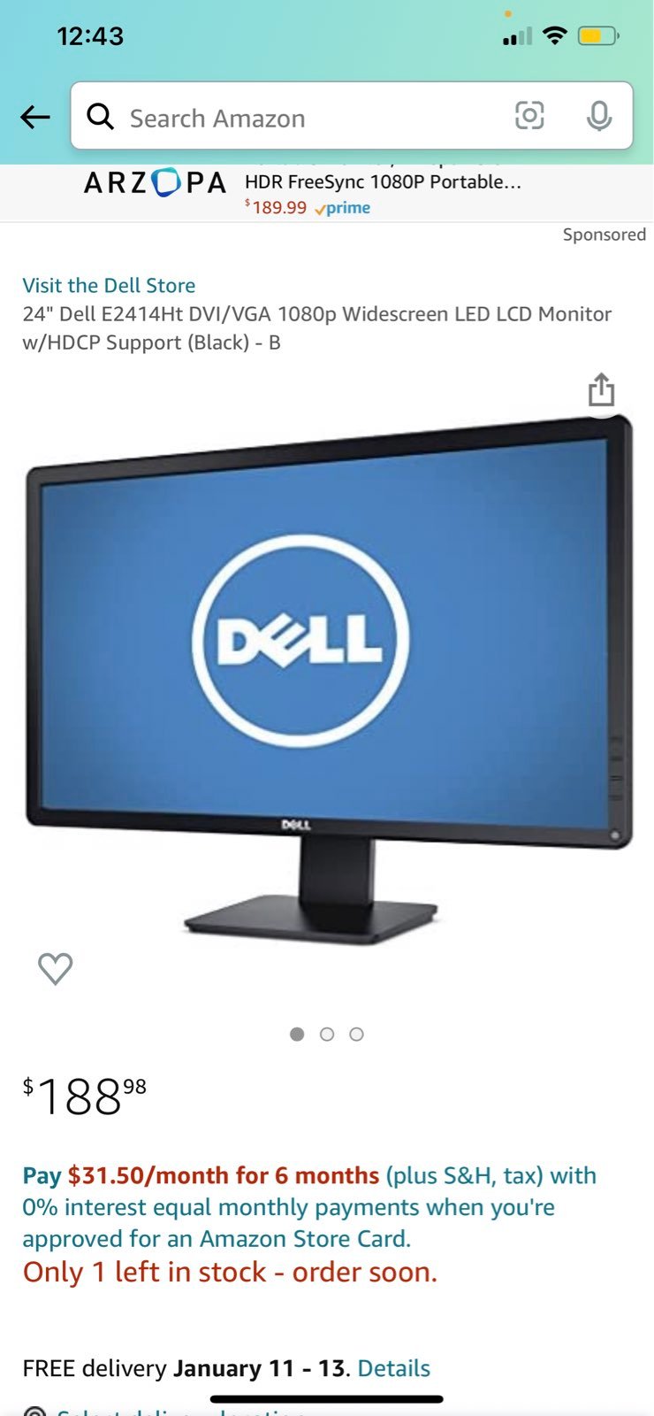 Dell monitor 24 inch