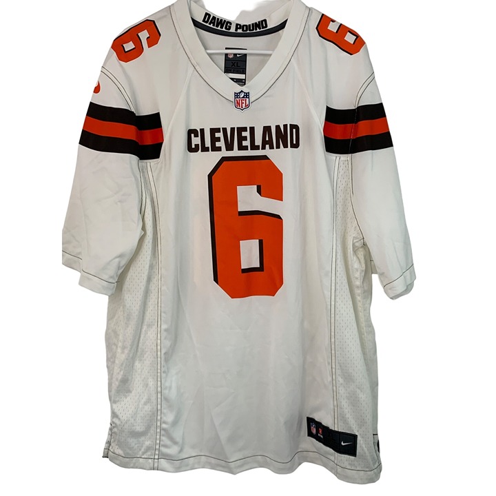 NFL Nike Cleveland Browns Mayfield #6 XL On Field Jersey White Dawg Pound 7847