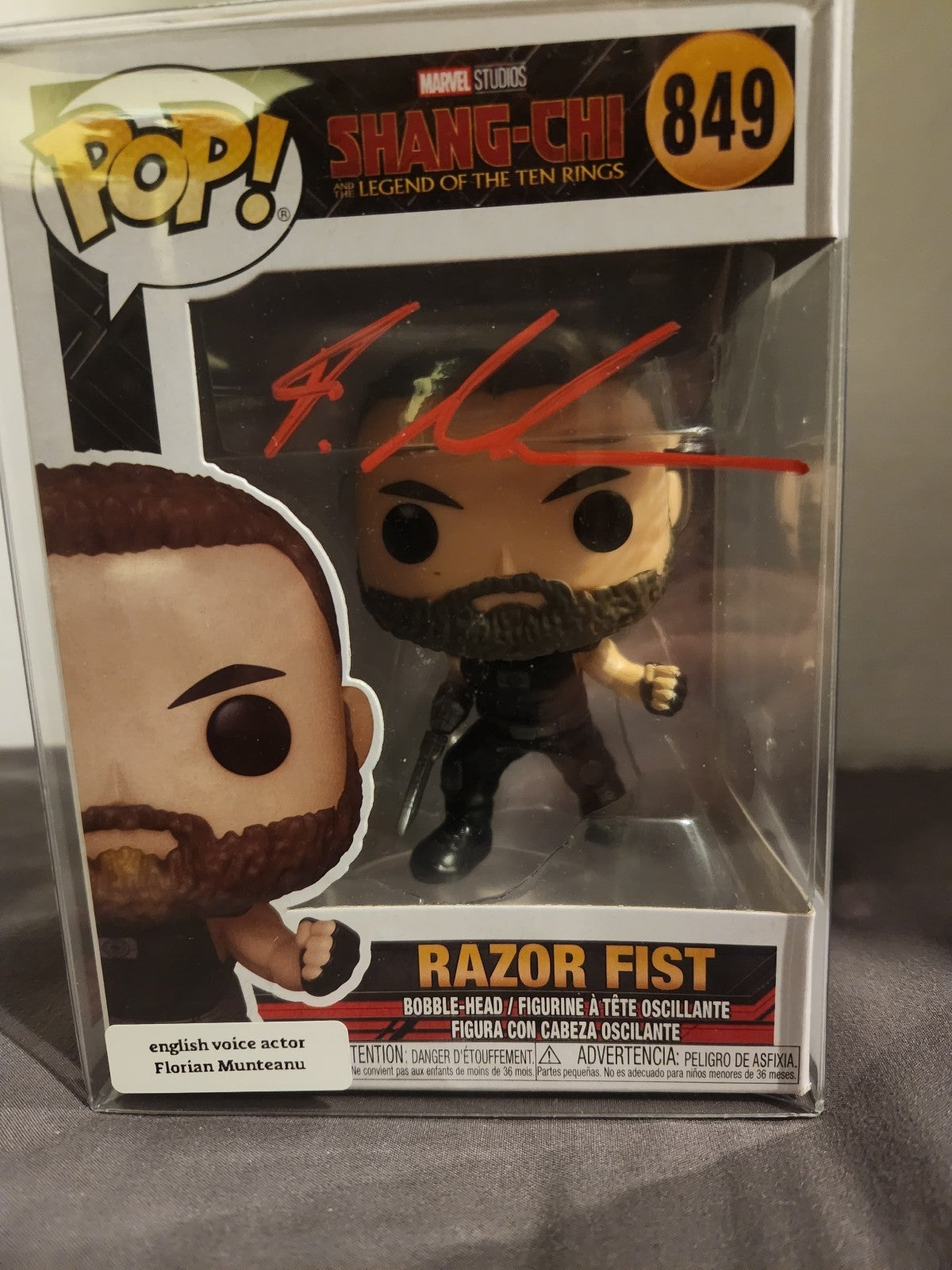 Florian Munteanu signed Razor Fist Funko Pop#849