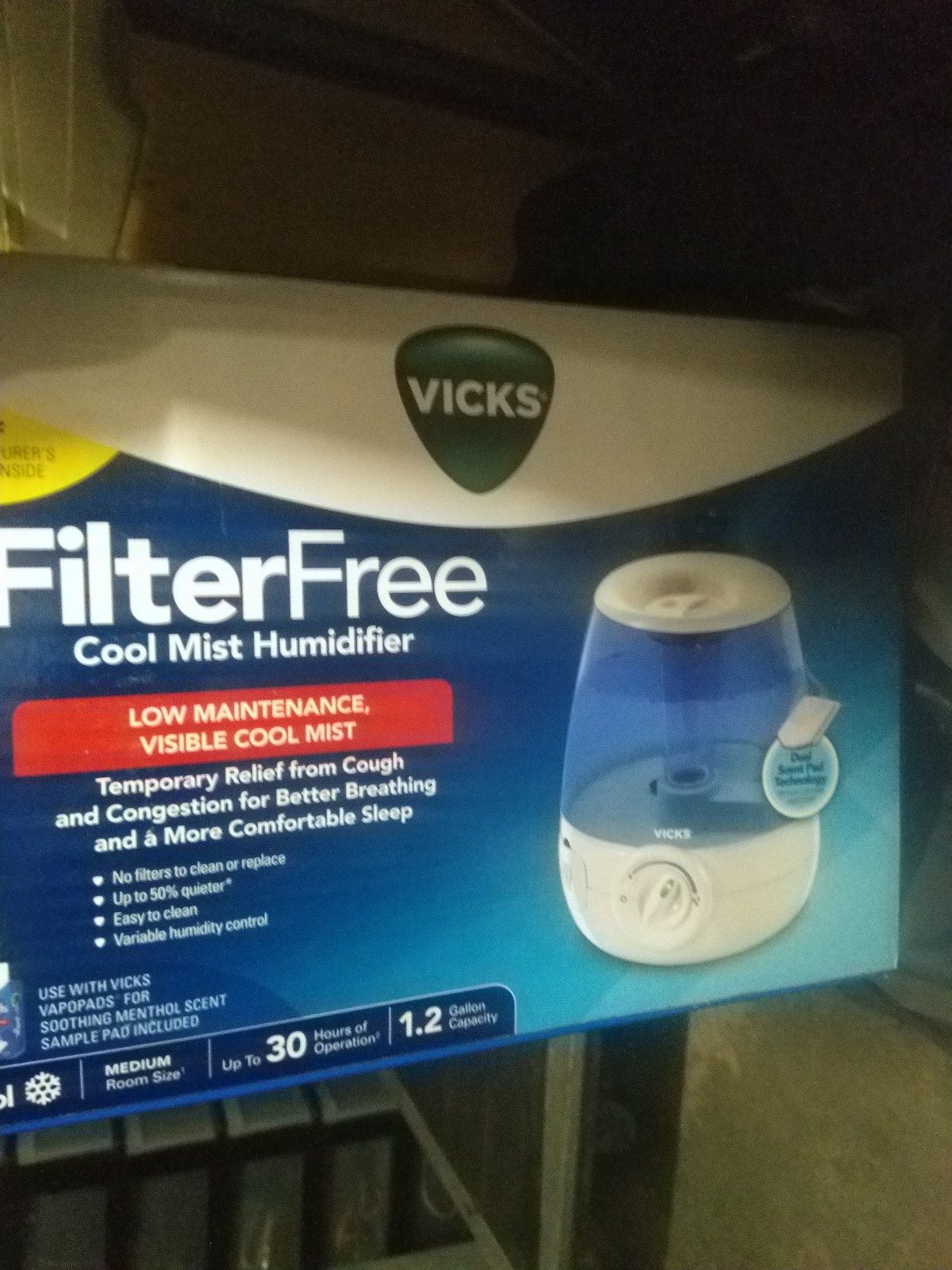 Vicks cool Miss mint humidifier filter free new inbox with two 12 0ad package