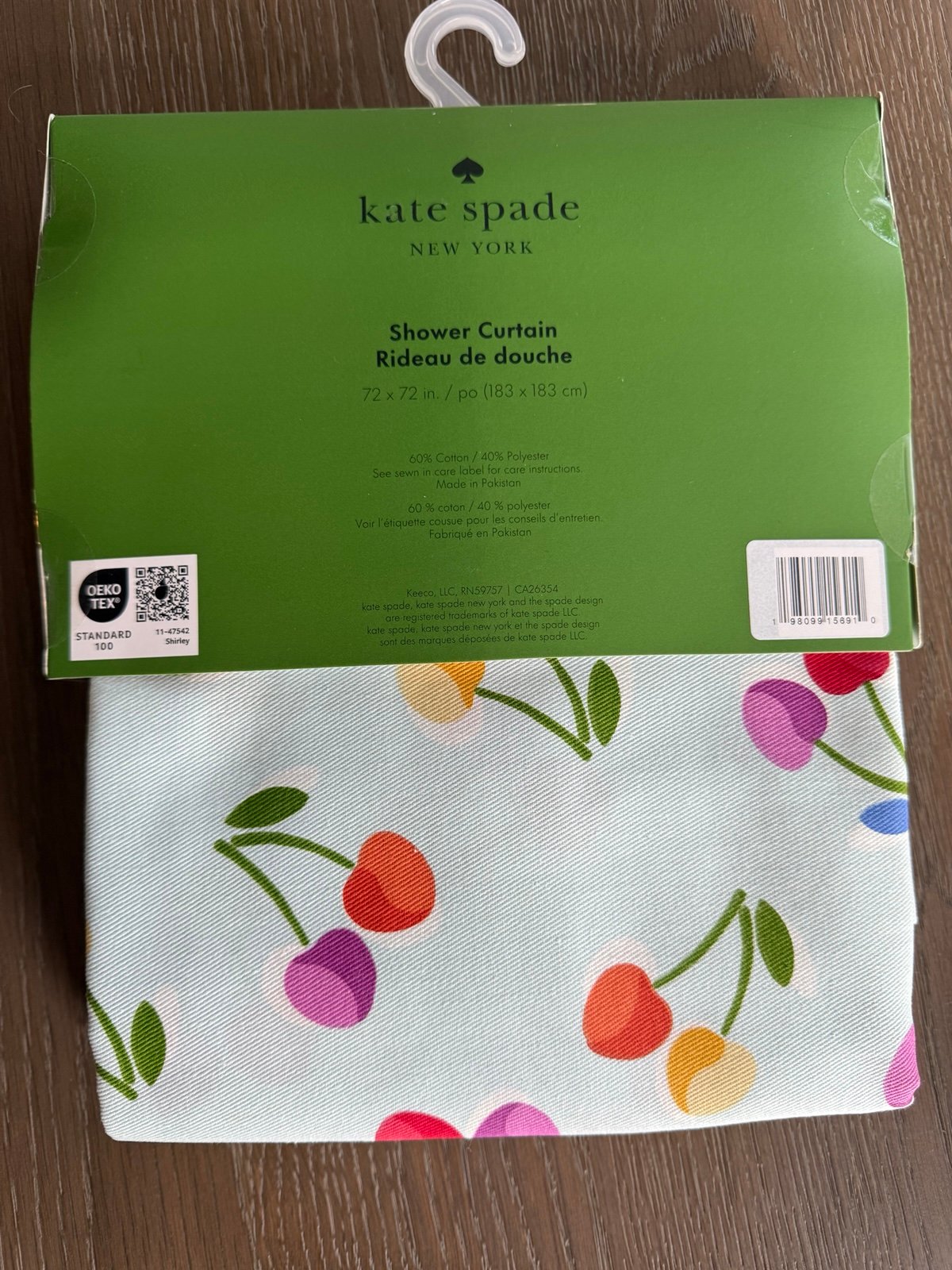 NWT Kate Spade Cherry Shower Curtain