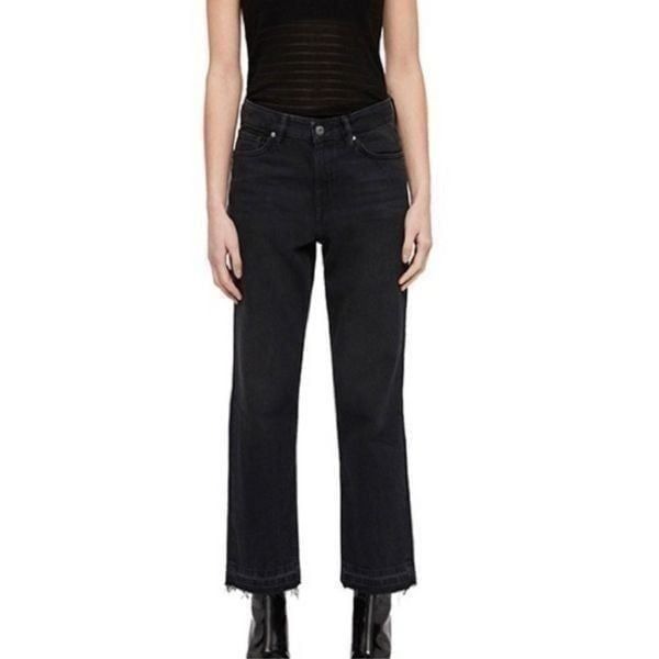 ALLSAINTS Ava Straight black distressed Jeans sz 24