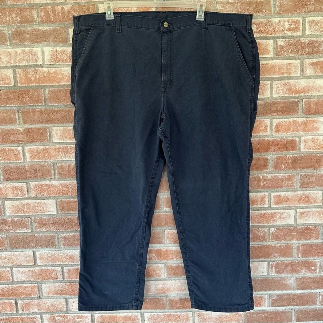 Carhartt Canvas Dungaree Fit Carpenter Pants Men’s 48 x 30 Navy Blue Workwear