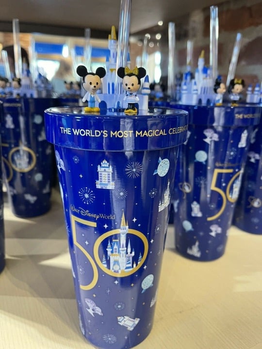 Disney World 50th Anniversary 2022 Castle Mickey Minnie Cuties Tumbler Cup
