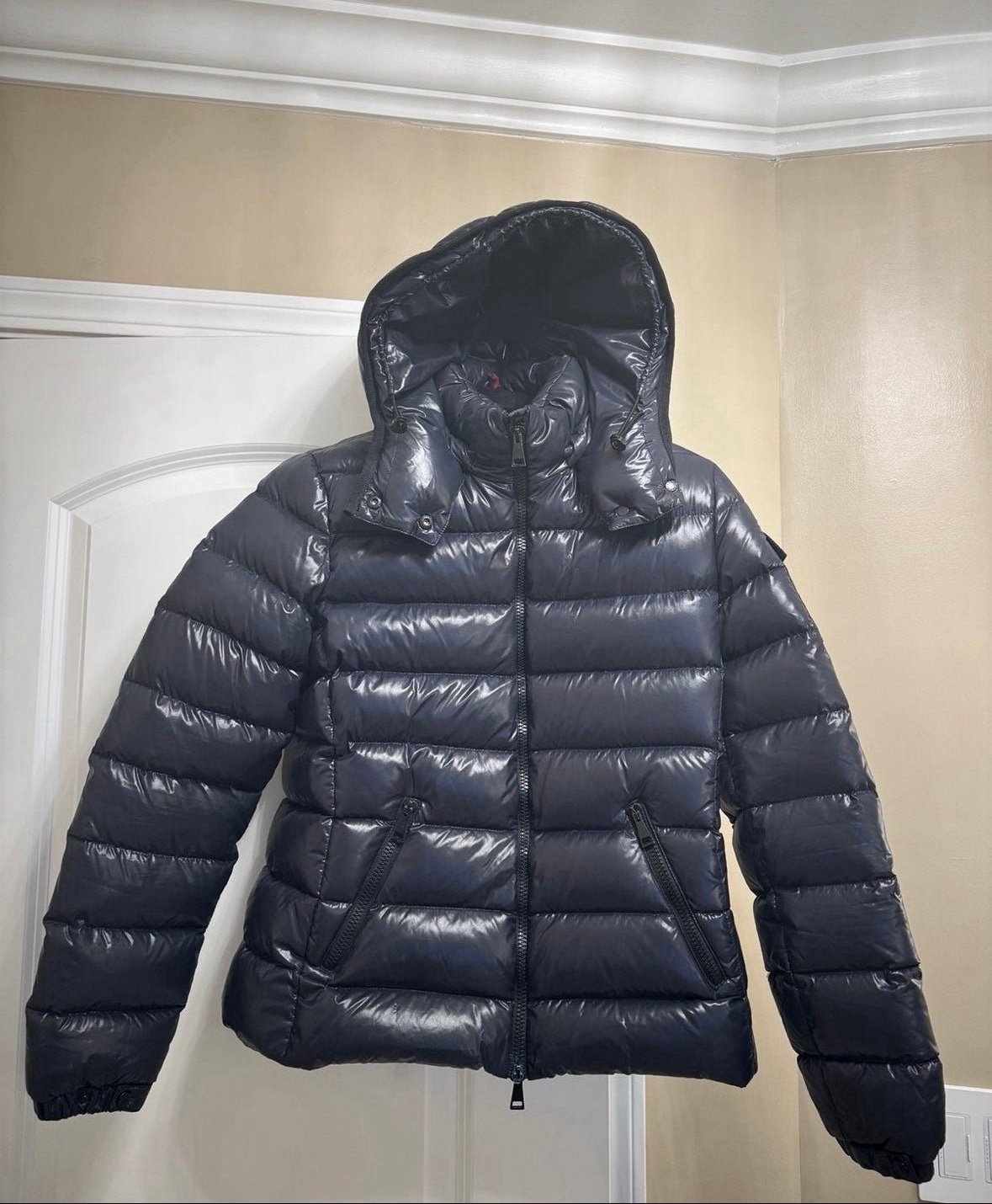 ❤️AUTHENTIC MONCLER BLUE BADY DOWN JACKET W/ DETACH HOOD SIZE 2 1640 Retail❤️