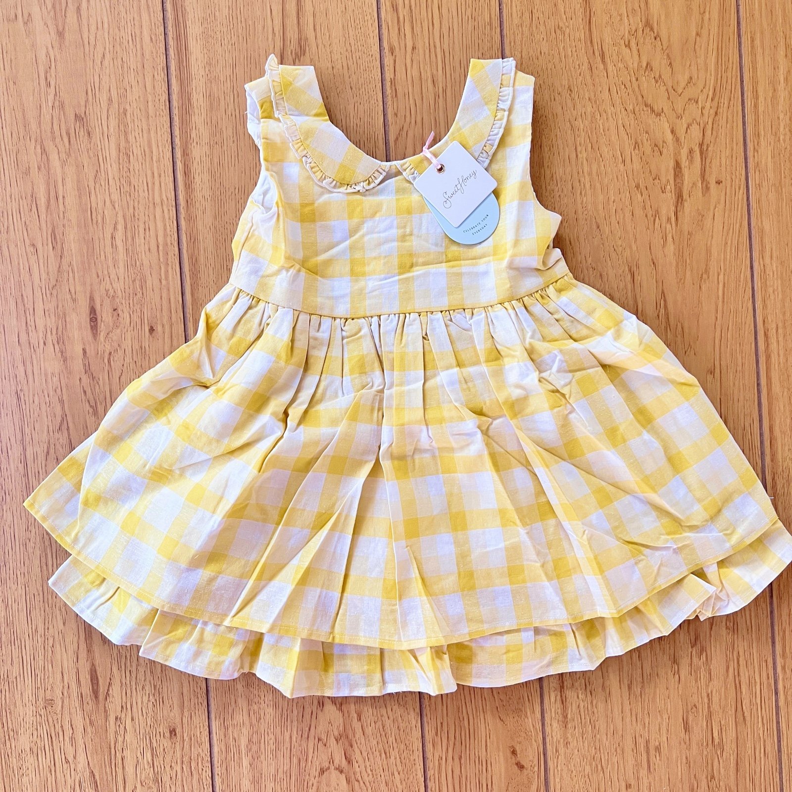 Sweethoney checkered tunic dress