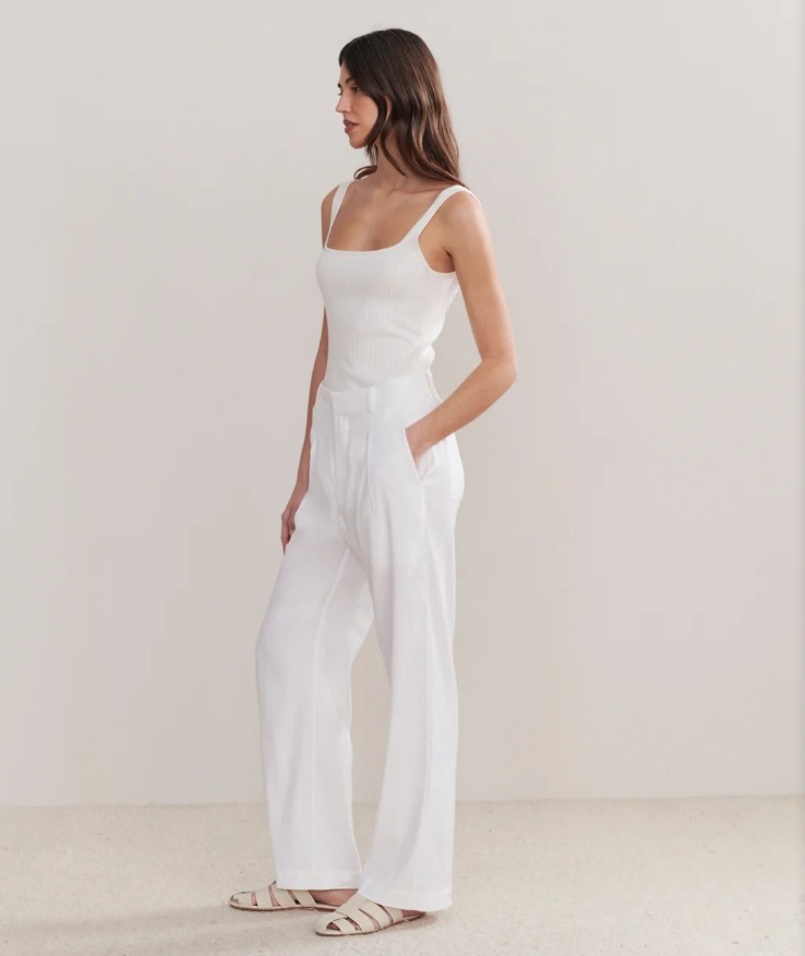 NWT Jenni Kayne Riley Trouser linen blend pants size 4