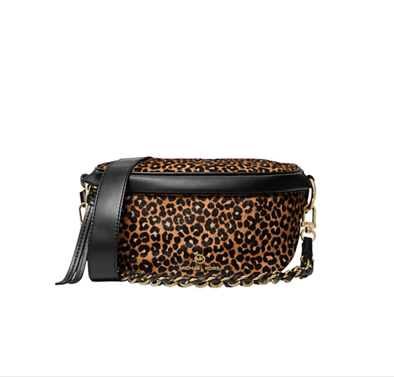 NWT MICHAEL KORS Slater Extra-Small Leopard Print Calf Hair Sling Pack