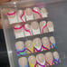 BUNDLE Acrylic French Tip Swirl Press on Nails
