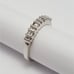 14K Karat Solid White Gold Designer Baguette & Round Diamond Ring - Size 6.50