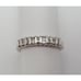 14K Karat Solid White Gold Designer Baguette & Round Diamond Ring - Size 6.50