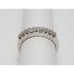 14K Karat Solid White Gold Designer Baguette & Round Diamond Ring - Size 6.50