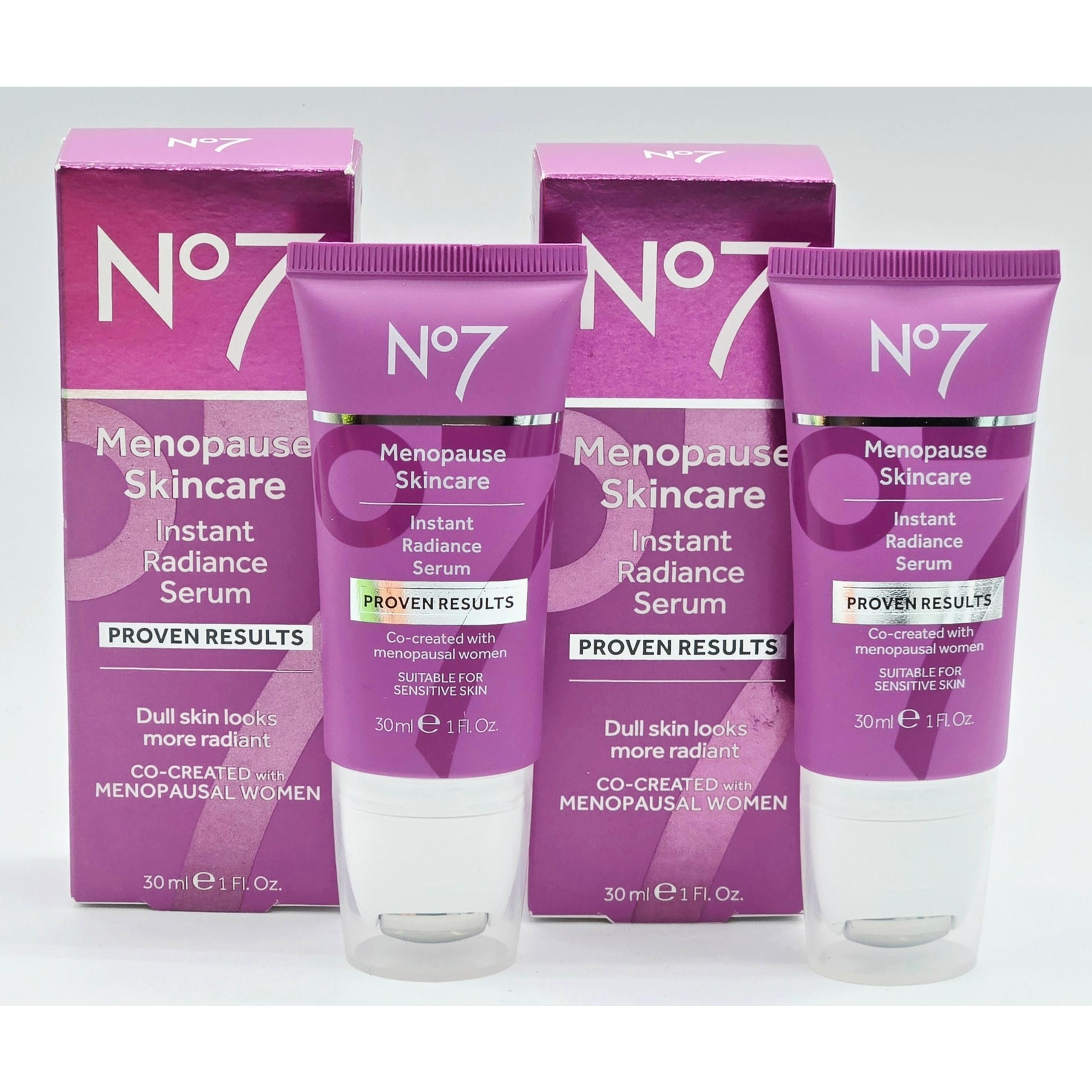 2x- No7 Menopause Skincare Instant Radiance Serum 1 oz each