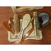 Art Deco Celluloid VTG Dresser Vanity Set ~ Brush Comb Mirror Shoe Horn, Buffer