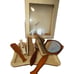 Art Deco Celluloid VTG Dresser Vanity Set ~ Brush Comb Mirror Shoe Horn, Buffer