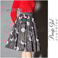 Pinup Couture x artrhapsody Moon Maiden Print Little Jun Swing Skirt Sz Medium M