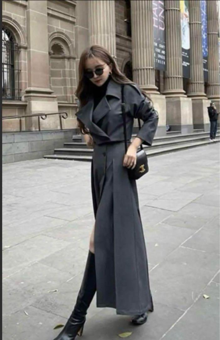 セール(SALE)開催中！ファッション通販 mavimoon set: 3-piece New trench skirt mini skirt, long coat, ジャケット・アウター