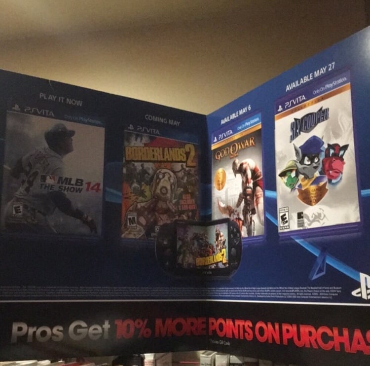PlayStation Vita God of war Big promo display (foldable and double sided)