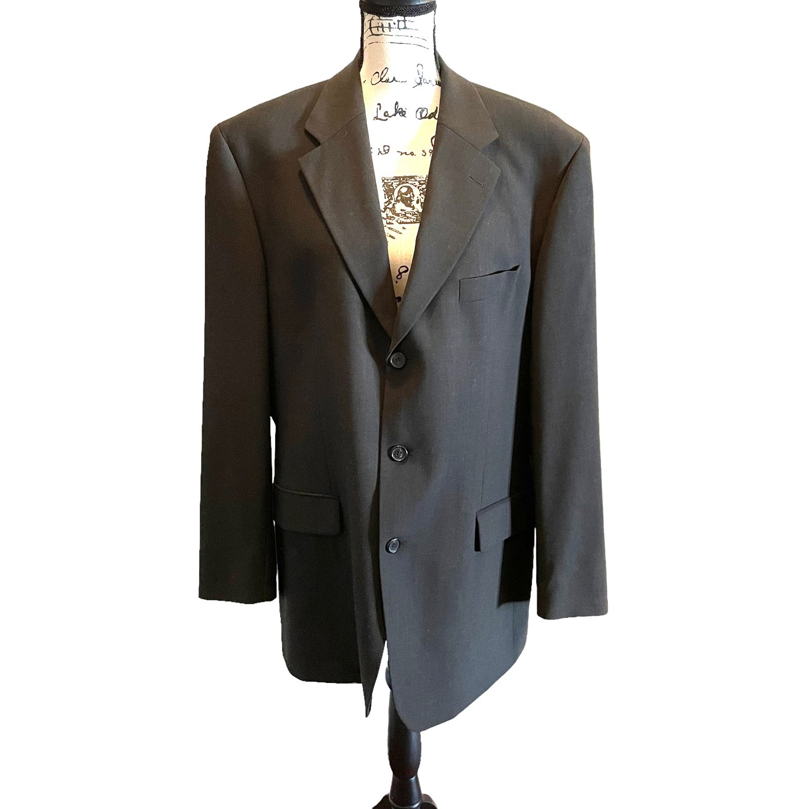 HUGO BOSS Suit Blazer Jacket Brown Size 42R Wool Angelico Lucca Formal USA
