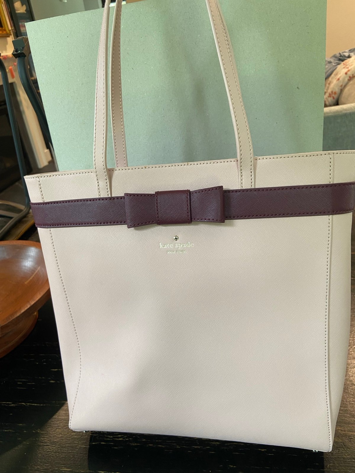 NWT Kate Spade Kirk Park Britain Saffiano Tote Purse in Sweet Cheeks and Cherry