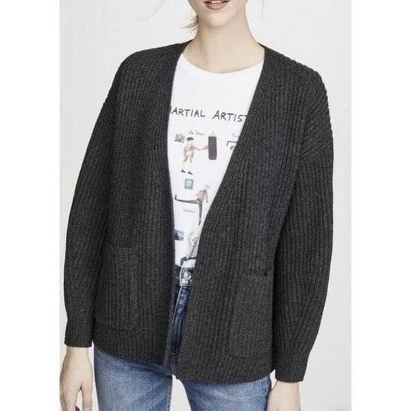 Madewell Open Ribbed Wool Blend Cardigan