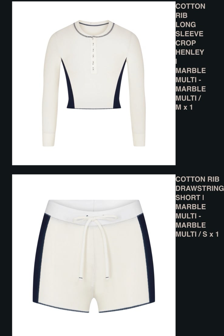 Skims cotton rib set
