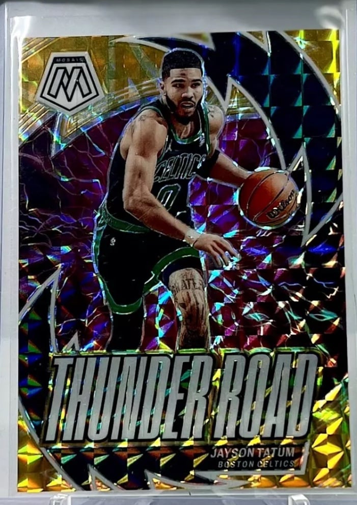 Jayson Tatum Lot 2023-24 Mosaic Thunder Road Gold Prizm #71/99-plus more