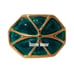 Day Lor Cinch Belt S/M Teal Green Elastic Gold Tone Buckle 80s Enameled Stretch.