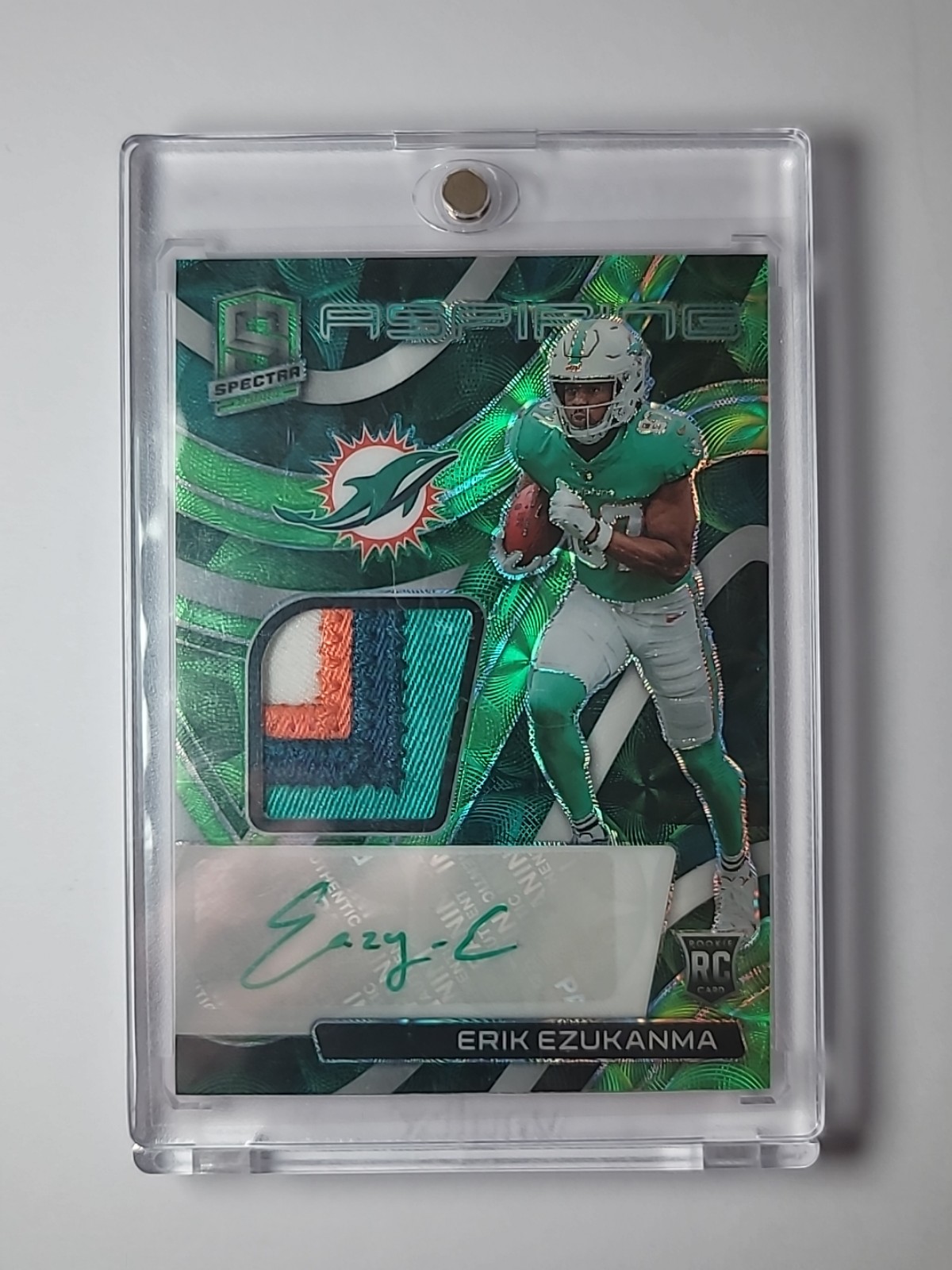 2022 Panini Spectra Aspiring Nebula Erik Ezukanma 4 Color patch RC AUTO 33/35