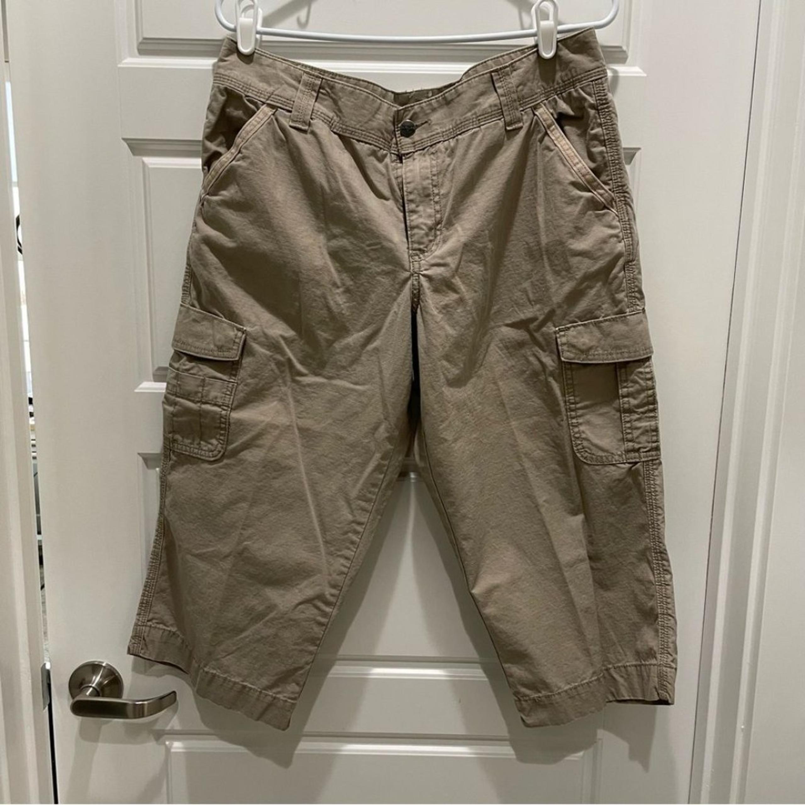 Carhartt Khaki Relaxed Fit Cropped Cargo Pants