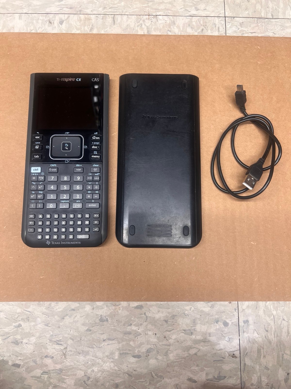 Texas Instruments TI Nspire CX CAS Color Graphing Calculator W Charging Cable