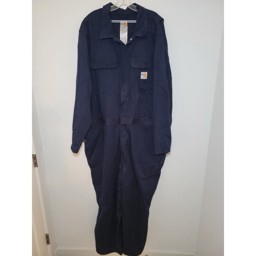 CARHARTT FR Flame-Resistant Traditional Coverall Men's 52 Regular Navy NFPA 2112