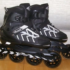 Bamwei Adjustable Inline Roller Skates Womens L/XL 9-11 Big Wheels