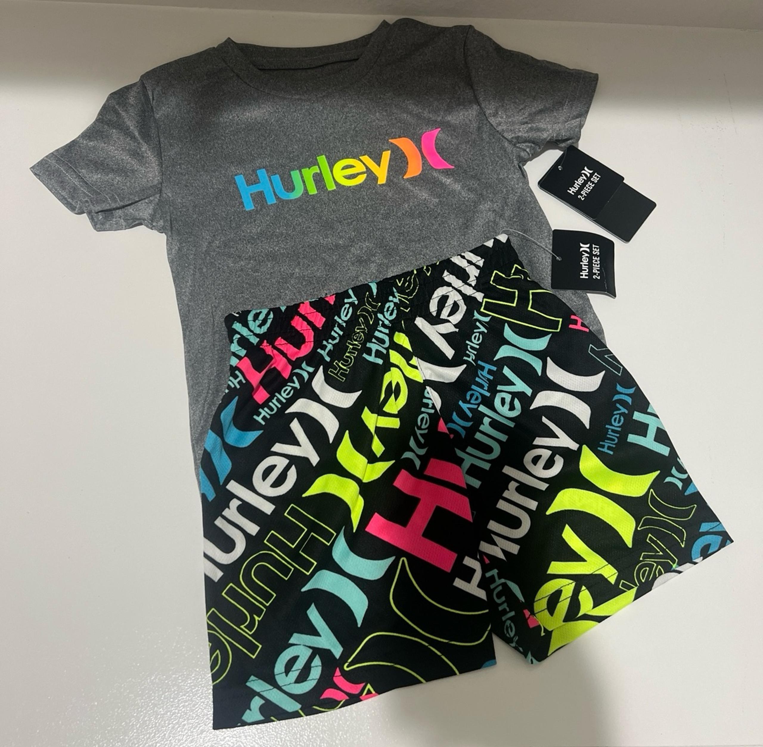 Hurley Toddler Boys T-shirt and Shorts Set 4t
