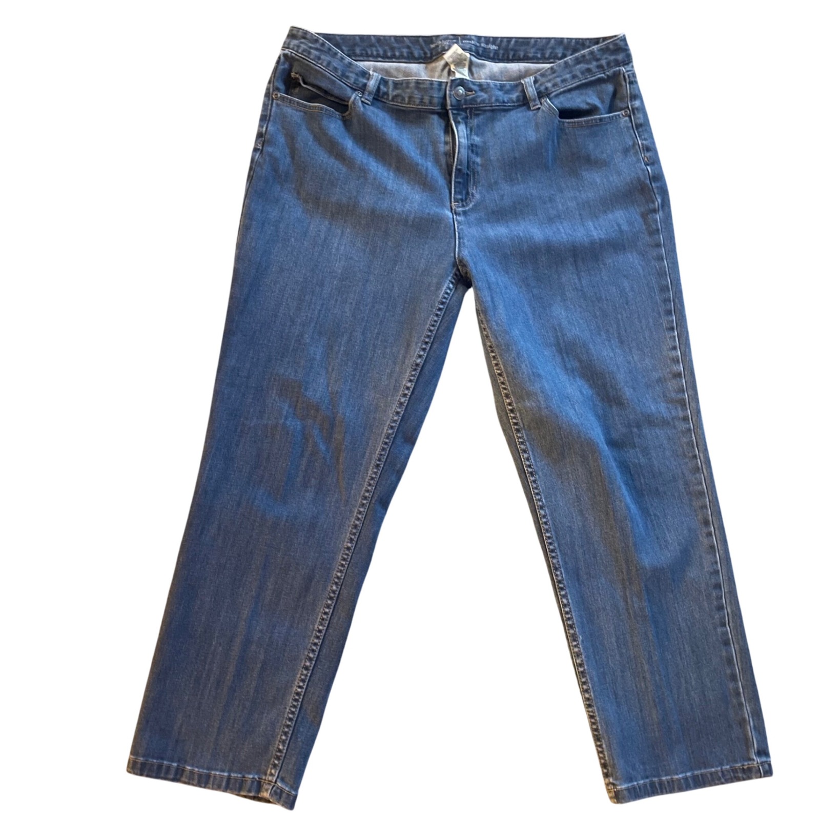 Liz Claiborne Modern Straight Leg Jeans Denim Blue Comfort Fit Womens Size 16