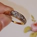 Antique Art Deco 14k Gold Platinum Diamond Band Ring Size 7