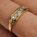 Antique Art Deco 14k Gold Platinum Diamond Band Ring Size 7