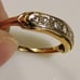 Antique Art Deco 14k Gold Platinum Diamond Band Ring Size 7