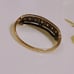 Antique Art Deco 14k Gold Platinum Diamond Band Ring Size 7